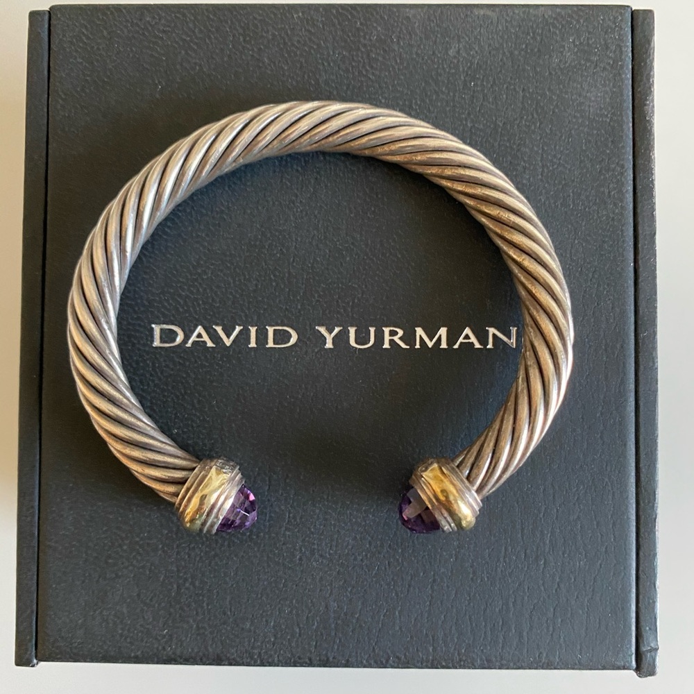 Classic DAVID YURMAN 7MM amethyst cable bracelet